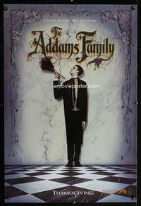v017 ADDAMS FAMILY teaser one-sheet movie poster '91 great Lurch image!