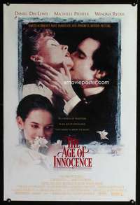 v019 AGE OF INNOCENCE DS one-sheet movie poster '93 Martin Scorsese, Lewis
