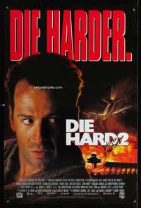 v107 DIE HARD 2 video one-sheet movie poster '90 tough guy Bruce Willis!