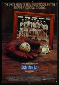 v113 EIGHT MEN OUT one-sheet movie poster '88 John Sayles, baseball!