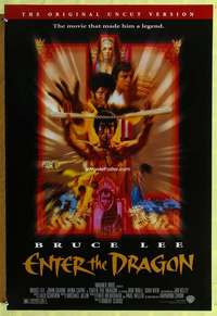 v120 ENTER THE DRAGON DS one-sheet movie poster R97 Bruce Lee classic!