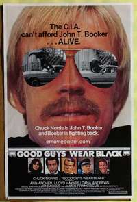 v147 GOOD GUYS WEAR BLACK one-sheet movie poster '77 tough Chuck Norris!