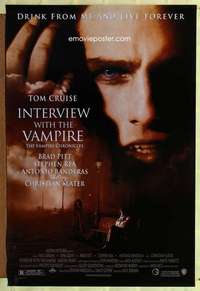 v180 INTERVIEW WITH THE VAMPIRE one-sheet movie poster '94 Tom Cruise