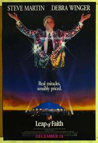 v194 LEAP OF FAITH advance one-sheet movie poster '92 religious Steve Martin