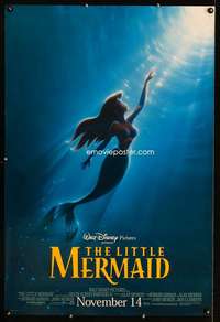 v199 LITTLE MERMAID DS advance one-sheet movie poster R97 underwater!
