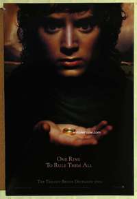 v204 LORD OF THE RINGS: THE FELLOWSHIP OF THE RING DS teaser one-sheet movie poster '01