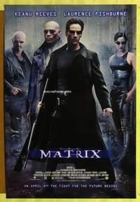 v217 MATRIX advance one-sheet movie poster '99 Keanu Reeves, Wachowski