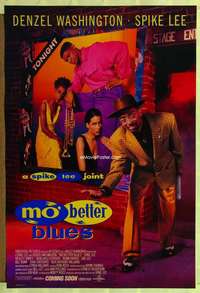 v234 MO' BETTER BLUES DS advance one-sheet movie poster '90 Spike Lee