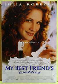 v244 MY BEST FRIEND'S WEDDING DS one-sheet movie poster '97 Julia Roberts