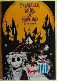v251 NIGHTMARE BEFORE CHRISTMAS Spanish '93 Tim Burton, Disney, great different horror art!