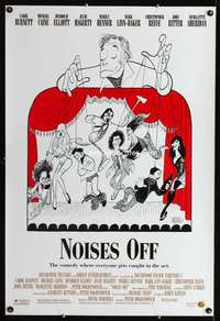 v255 NOISES OFF DS one-sheet movie poster '92 great Al Hirschfeld artwork!