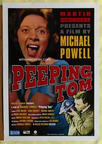 v262 PEEPING TOM one-sheet movie poster R99 Michael Powell voyeur classic!