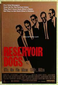 v292 RESERVOIR DOGS SS one-sheet movie poster '92 Quentin Tarantino, Keitel