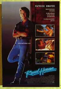 v297 ROAD HOUSE one-sheet movie poster '89 full length Patrick Swayze!