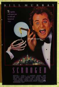 v309 SCROOGED one-sheet movie poster '88 Bill Murray, great image!