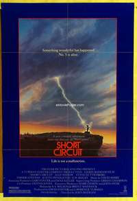 v316 SHORT CIRCUIT one-sheet movie poster '86 Johnny Five is alive!