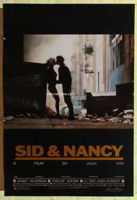 v318 SID & NANCY one-sheet movie poster '86 Gary Oldman, punk rock classic!
