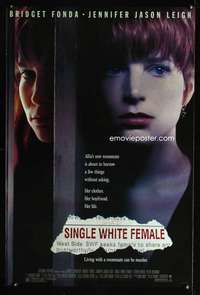 v325 SINGLE WHITE FEMALE signed one-sheet movie poster '92 by Jason-Leigh!