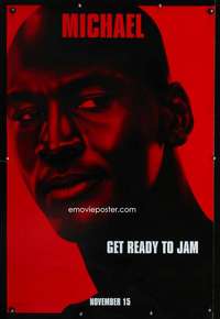 v331 SPACE JAM DS teaser one-sheet movie poster '96 Michael Jordan close up!