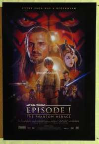 v267 PHANTOM MENACE DS style B one-sheet movie poster '99 Star Wars Episode I