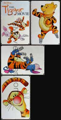 v359 TIGGER MOVIE set of 4 window cling movie posters '00 Pooh!