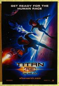 v361 TITAN A.E. DS teaser one-sheet movie poster '00 Bluth sci-fi cartoon!