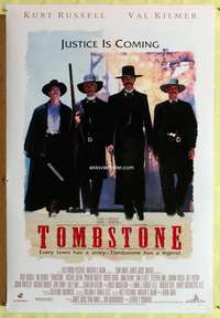 v364 TOMBSTONE DS one-sheet movie poster '93 Kurt Russell, Val Kilmer