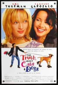 v373 TRUTH ABOUT CATS & DOGS advance one-sheet movie poster '96 Uma Thurman