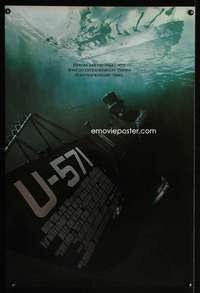v374 U-571 DS one-sheet movie poster '00 McConaughey, cool submarine image!