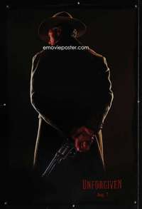 v379 UNFORGIVEN DS teaser one-sheet movie poster '92 best Clint Eastwood!