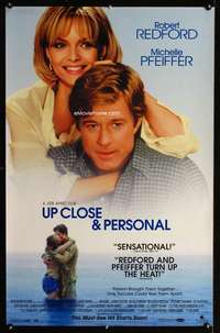v380 UP CLOSE & PERSONAL video advance one-sheet movie poster '96 Pfeiffer