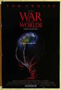 v385 WAR OF THE WORLDS Summer advance one-sheet movie poster '05 Spielberg