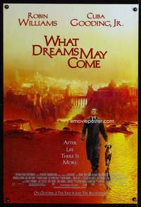 v389 WHAT DREAMS MAY COME advance one-sheet movie poster '98 Robin Williams