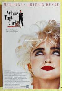 v392 WHO'S THAT GIRL one-sheet movie poster '87 Madonna, Griffin Dunne