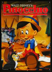 w122 PINOCCHIO Aust one-sheet movie poster R92 Disney classic cartoon!