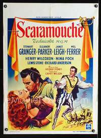 w209 SCARAMOUCHE Belgian 24x33 movie poster '52 Stewart Granger