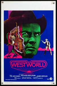 w202 WESTWORLD Belgian movie poster '73 different J. Gommers art!