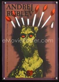 w255 ANDREI RUBLEV Czech movie poster R87 Tarkovsky, Zaissis art!