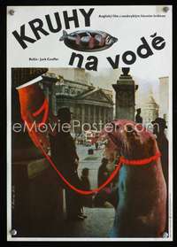 w273 RING OF BRIGHT WATER Czech movie poster '69 Krdina art of otter!
