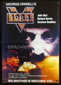 w423 1984 Danish movie poster '84 George Orwell, John Hurt