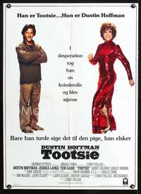 w447 TOOTSIE Danish movie poster '82 Dustin Hoffman in drag!