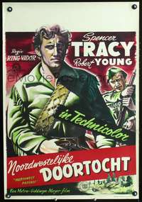 w093 NORTHWEST PASSAGE Dutch movie poster '40 art of Spencer Tracy!