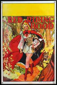 w140 RED RIDING HOOD stage play English double crown movie poster '30s