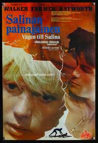 w097 ROAD TO SALINA Finnish movie poster '71 Robert Walker, Farmer