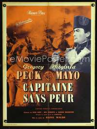 w231 CAPTAIN HORATIO HORNBLOWER French 23x32 movie poster '51 Peck
