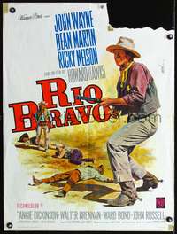 w247 RIO BRAVO French 24x32 movie poster R60s John Wayne by Mascii!