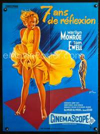 w249 SEVEN YEAR ITCH French 23x32 movie poster R80s sexiest Marilyn!