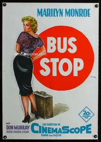 w039 BUS STOP German movie poster '56 Marilyn Monroe by Klaus Dill!