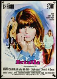 w070 PETULIA German movie poster '68 Julie Christie, George C. Scott