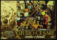 w358 CAESAR AGAINST THE PIRATES Italian photobusta movie poster '62